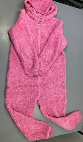 Surpyjamas velours rose, moins cher chez Petit Kiwi