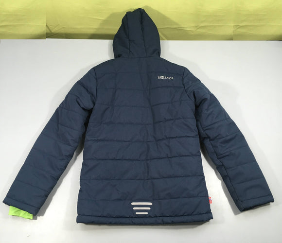 Veste de ski bleu-vert Trollkids, moins cher chez Petit Kiwi