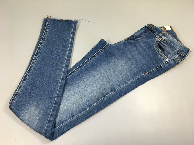 Jeans slim effet effiloché bas, moins cher chez Petit Kiwi