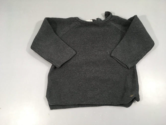 Pull gris foncé, moins cher chez Petit Kiwi