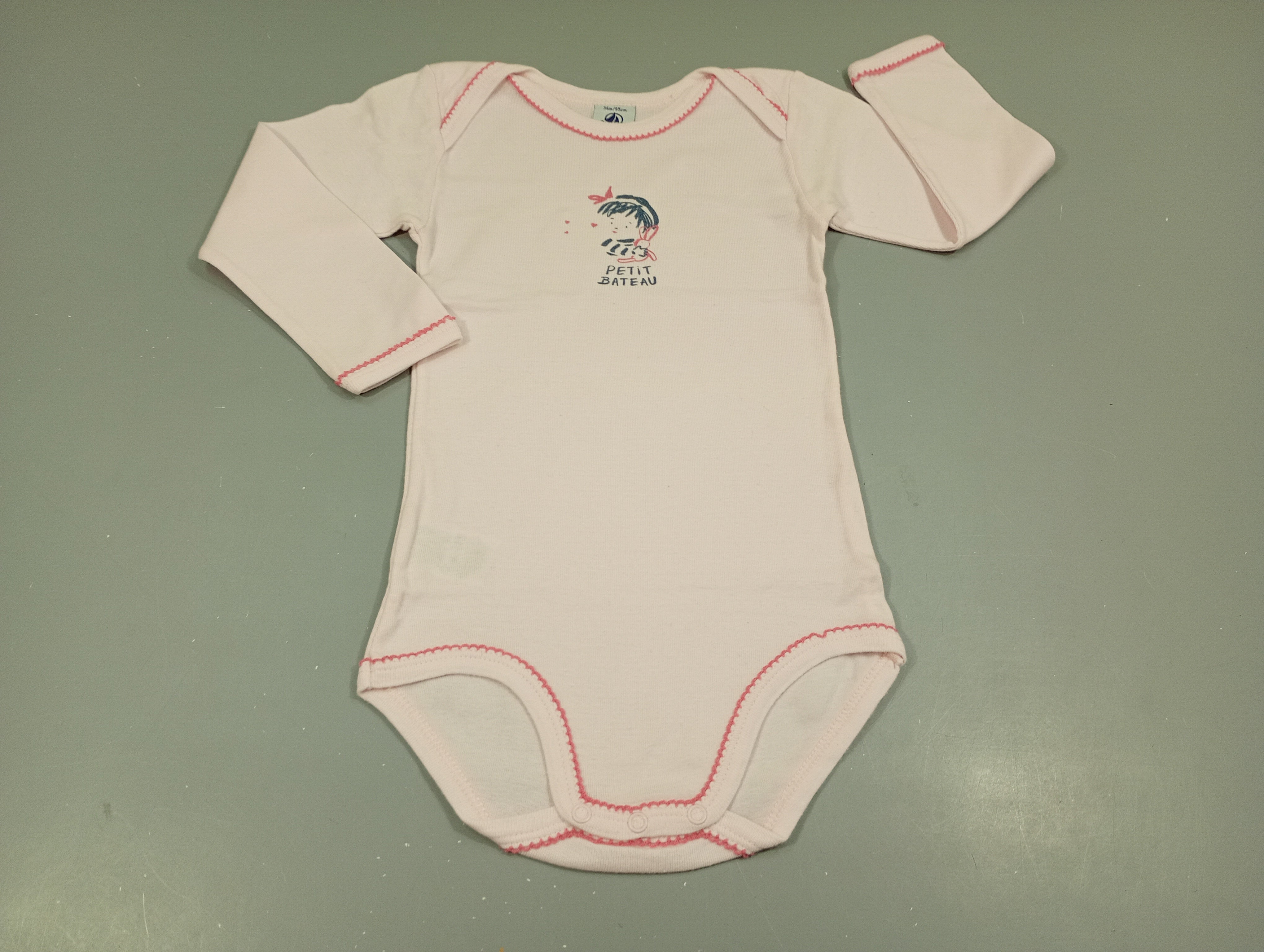 Body m.l rose très pâle fillette  doudou 