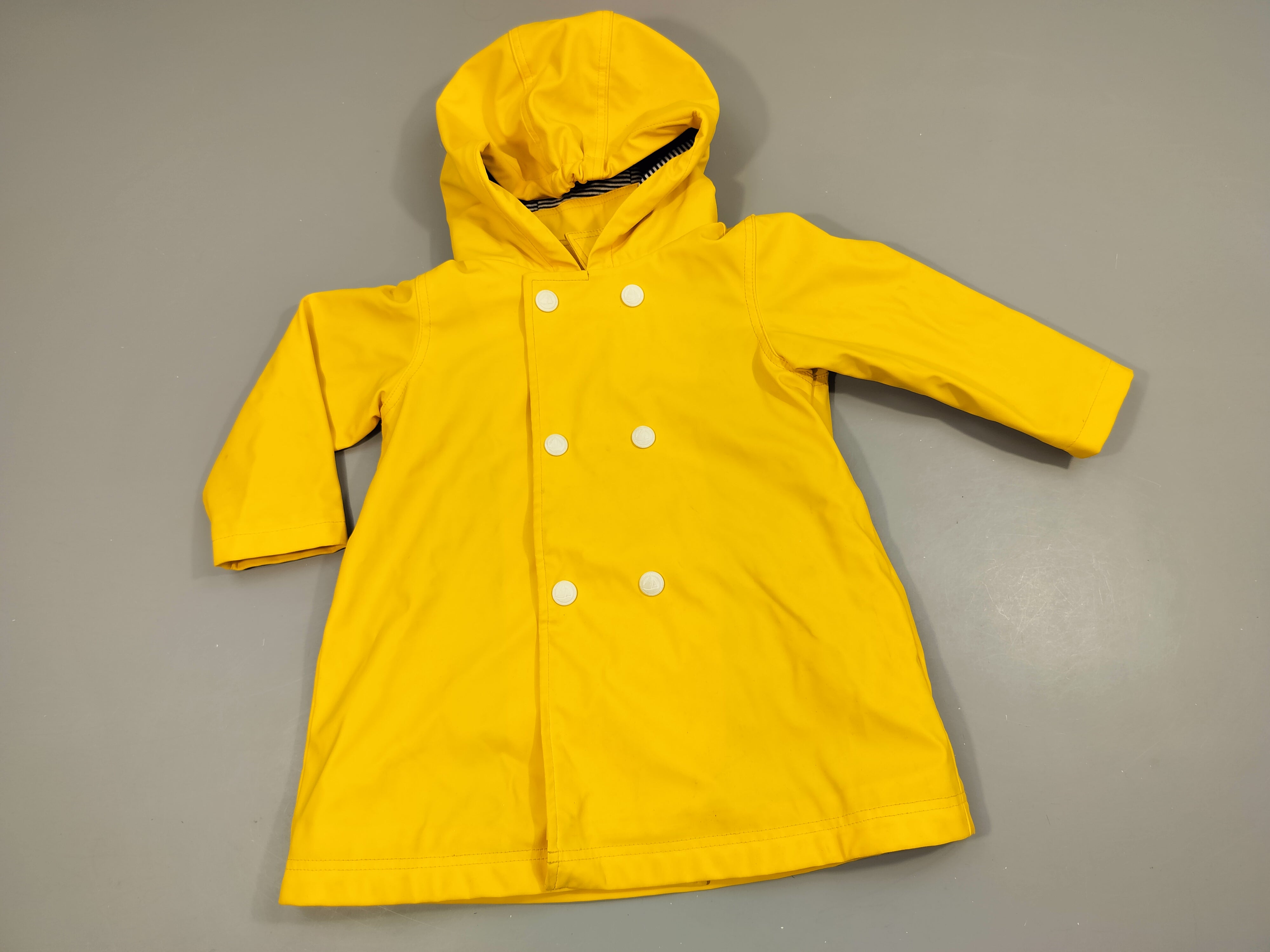 Ciré jaune à capuche doublé polar