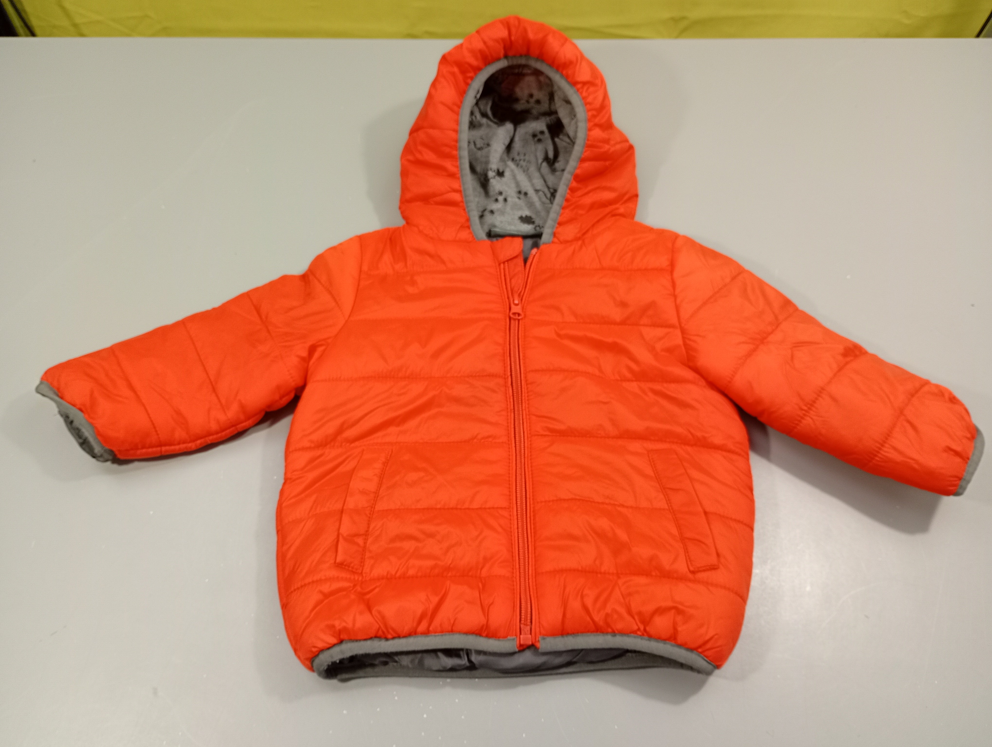 Doudoune orange zippée à capuche