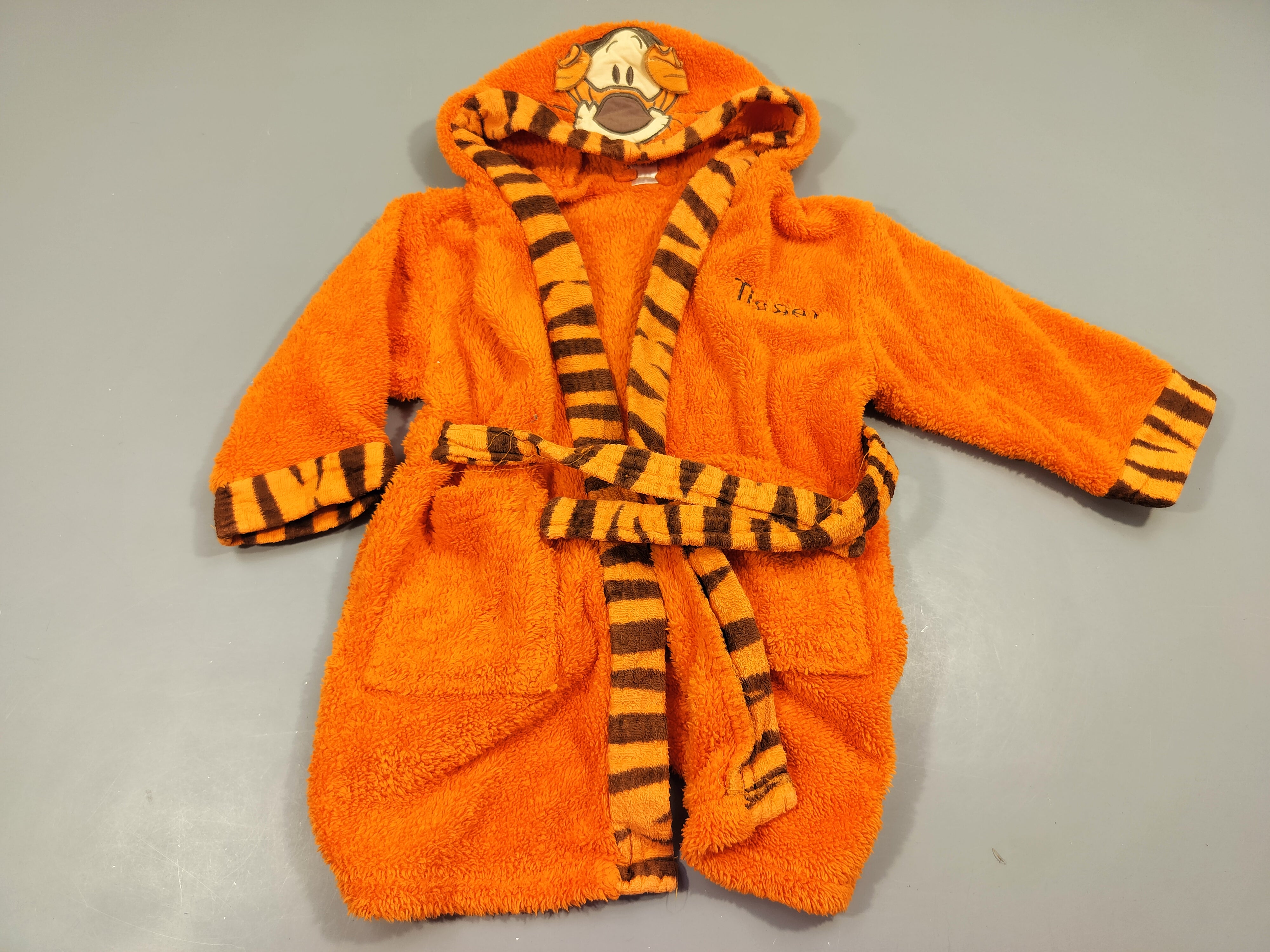 Peignoir orange Tigrou  100% polyester