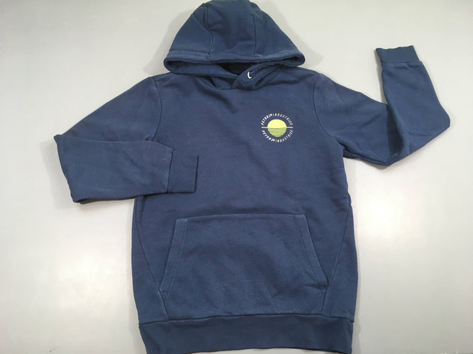 Sweat à capuche bleu Petrol, moins cher chez Petit Kiwi