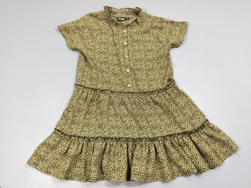 Robe Like Flo  m.c  verte fluide imprimé léopard. 100% polyester