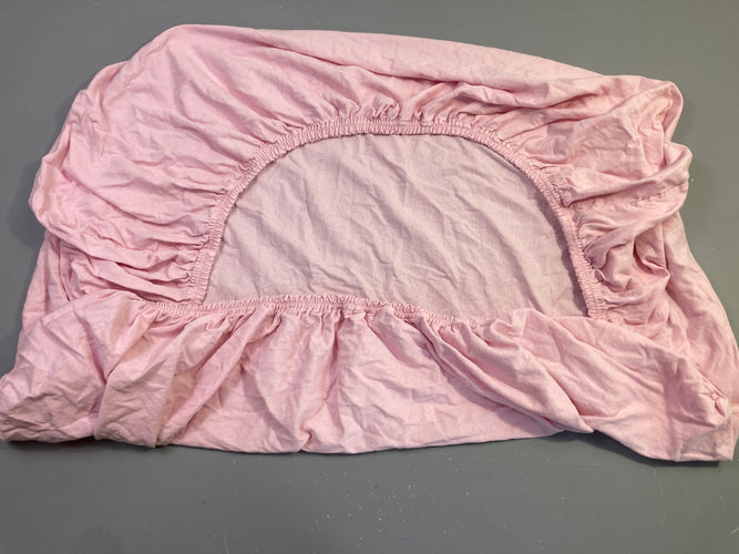Drap housse rose lit 60-120cm, moins cher chez Petit Kiwi