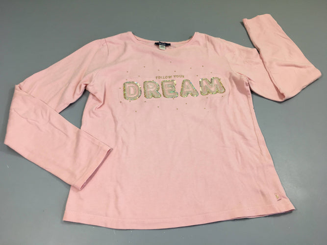 T-shirt m.l rose Dream sequins texturé, moins cher chez Petit Kiwi