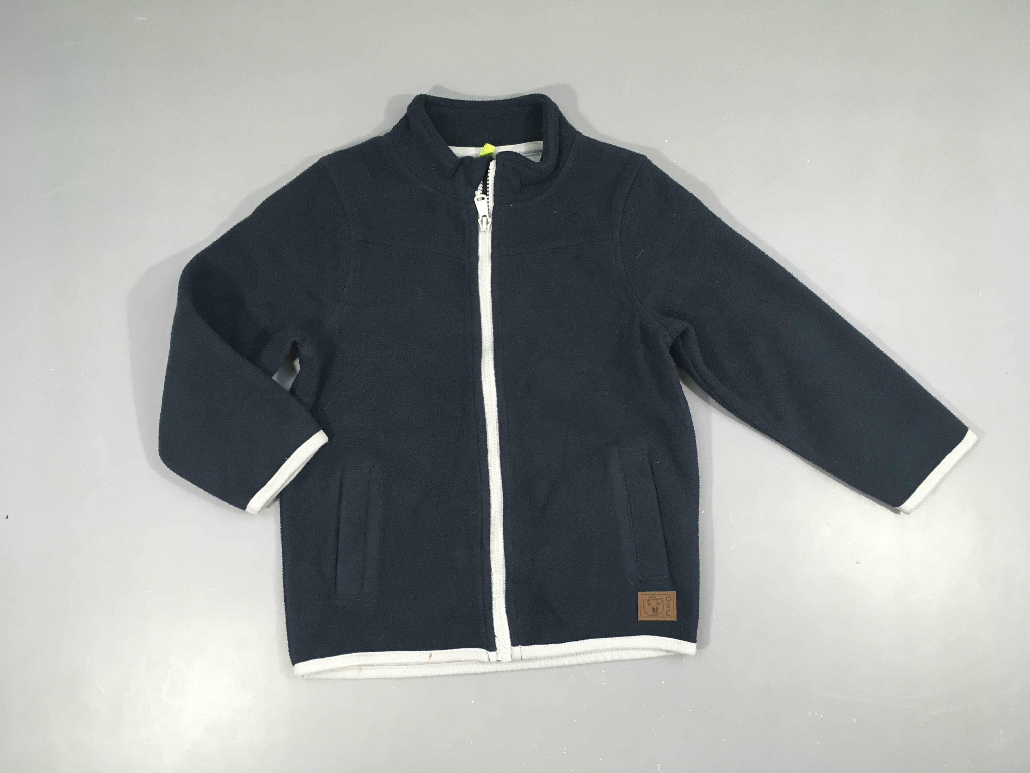 Polar zippé bleu foncé