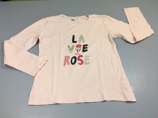 T-shirt m.l rose La vie en rose, moins cher chez Petit Kiwi