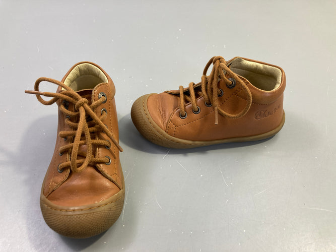 Chaussures montantes marron cuir lacets, Naturino, 23, moins cher chez Petit Kiwi