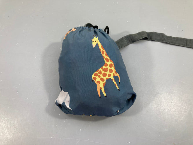 Siège nomade en tissus bleu animaux, moins cher chez Petit Kiwi