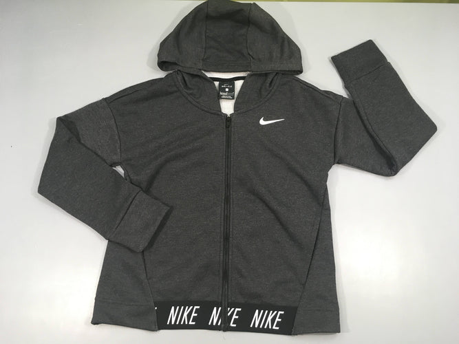 Sweat zippé à capuche gris dri-fit, moins cher chez Petit Kiwi