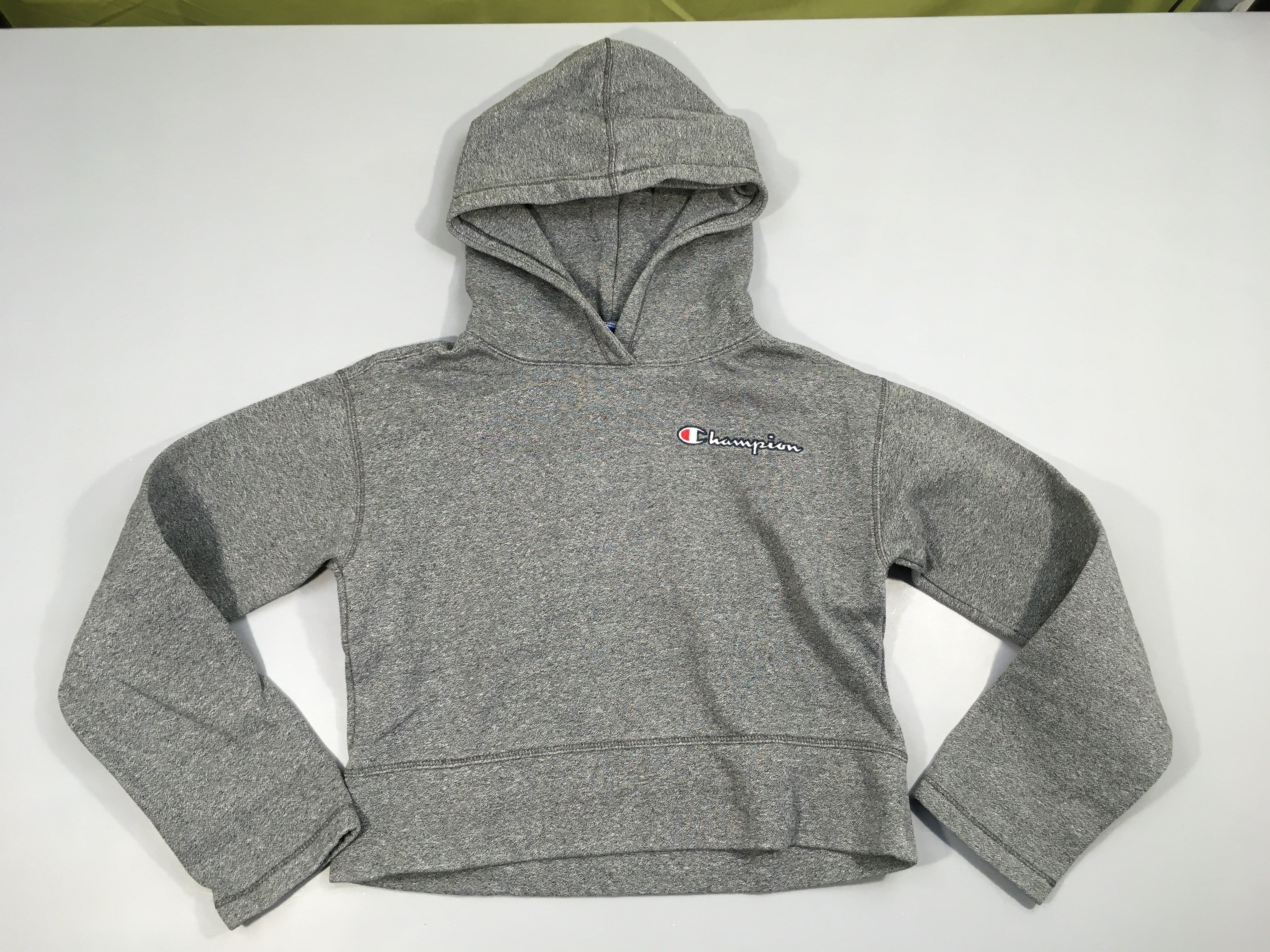 Sweat large court gris chiné Champion à capuche