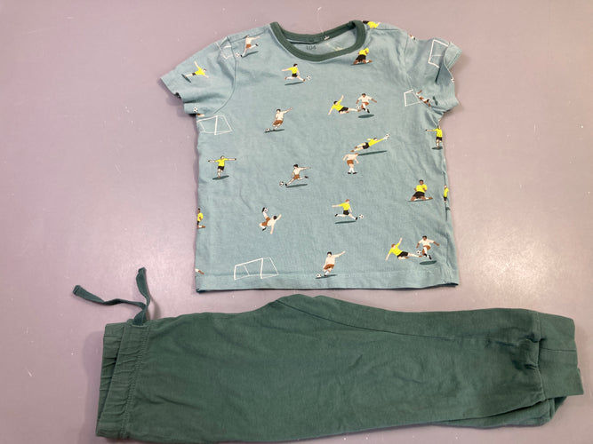 Pyjama 2pcs jersey m.c vert foot, moins cher chez Petit Kiwi
