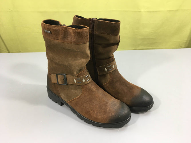 Bottines brunes, Ricosta, 38, état neuf, moins cher chez Petit Kiwi