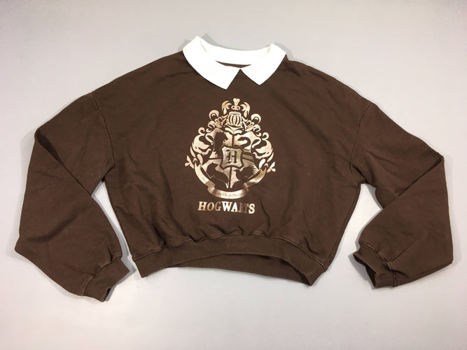Sweat court brun col Harr.y Potter, moins cher chez Petit Kiwi