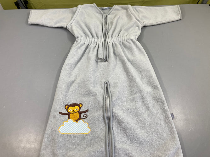 Sac de couchage ml amovibles polar gris singe, 6-24m, moins cher chez Petit Kiwi