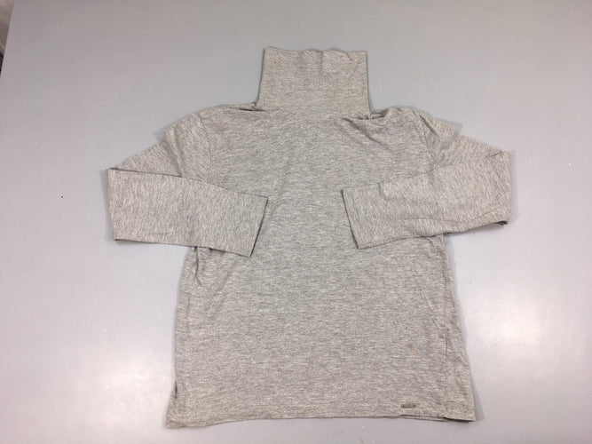 T-shirt col roulé gris chiné, moins cher chez Petit Kiwi