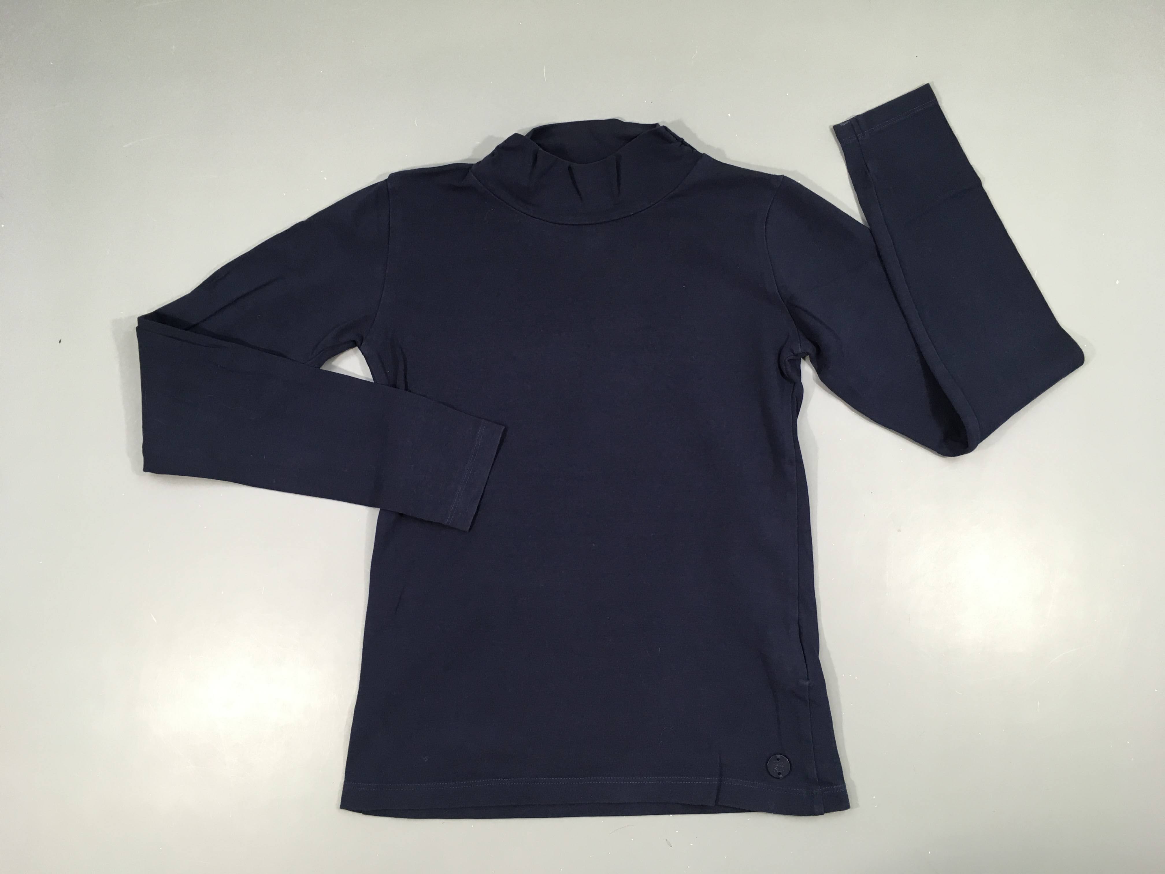 T-shirt m.l col montant bleu foncé