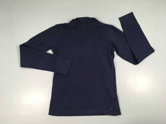 T-shirt m.l col montant bleu foncé, moins cher chez Petit Kiwi