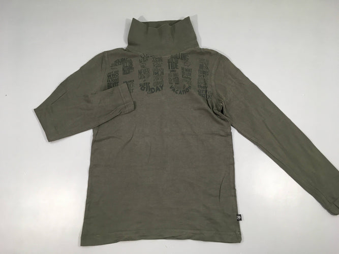 T-shirt col roulé kaki Vacation, moins cher chez Petit Kiwi