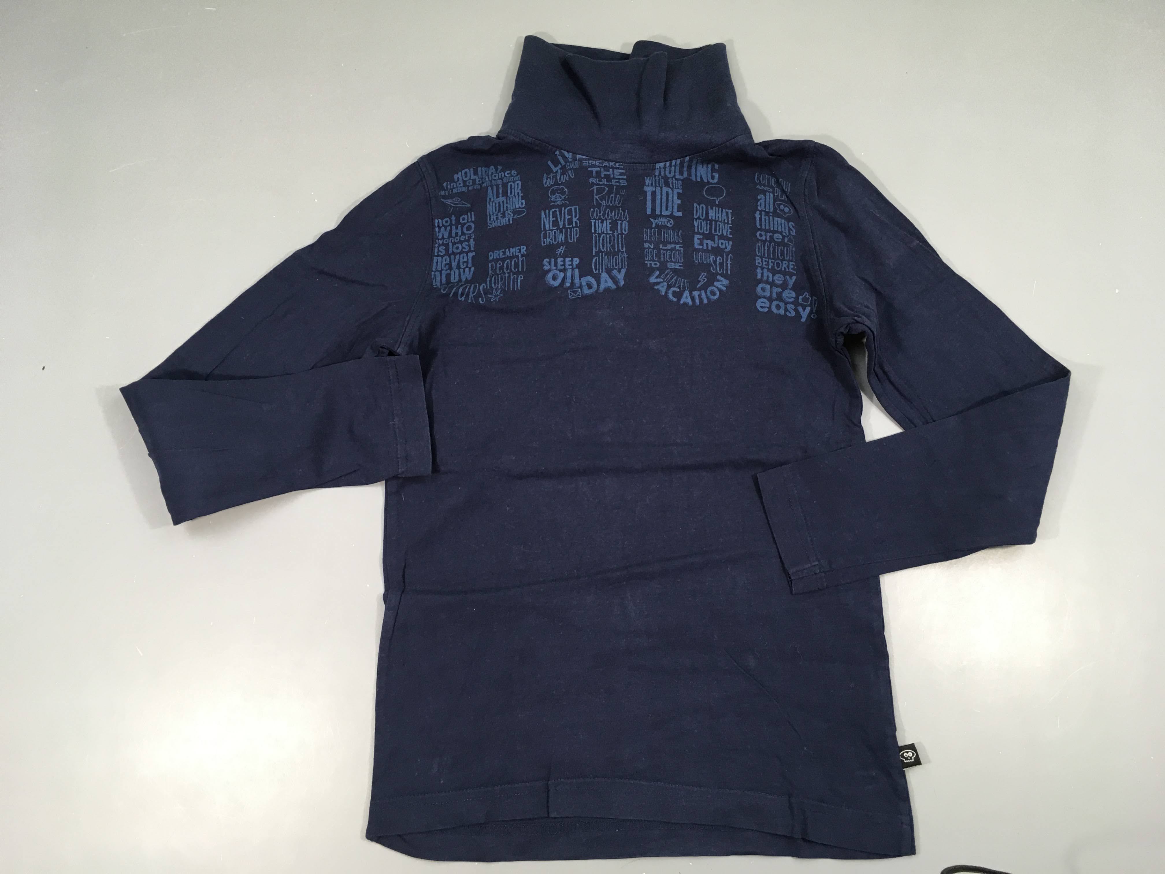 T-shirt col roulé bleu foncé Vacation