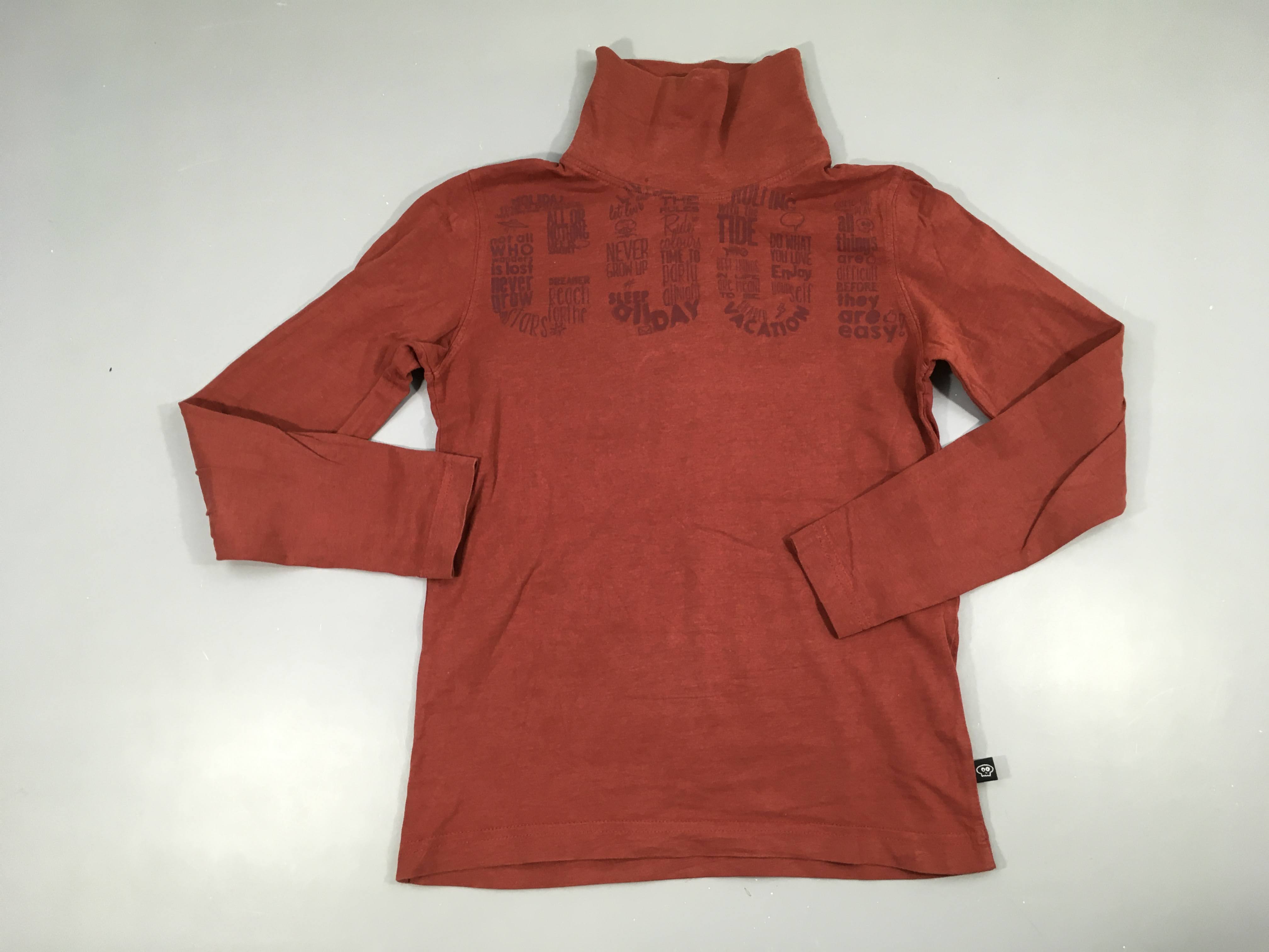 T-shirt col roulé brique foncé Vacation