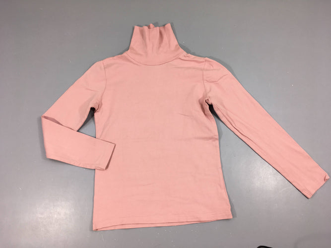 T-shirt col roulé rose, moins cher chez Petit Kiwi