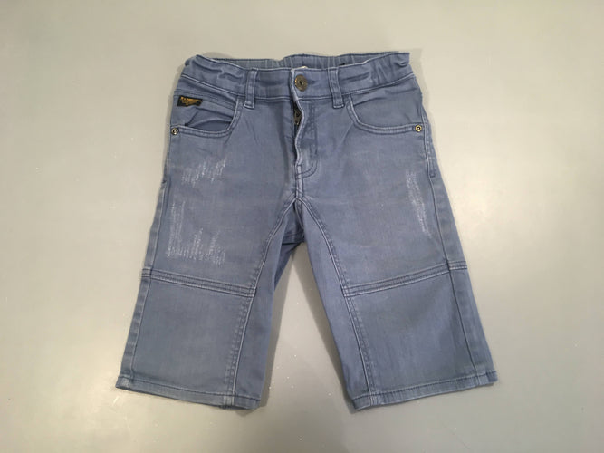 Bermuda bleu Slim effet éraillé, moins cher chez Petit Kiwi