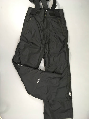 Pantalon de ski noir avec bretelles, Pull'n Fit, Wed'ze, très bon état, moins cher chez Petit Kiwi
