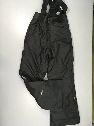 Pantalon de ski noir avec bretelles, Pull'n Fit, Wed'ze, très bon état, moins cher chez Petit Kiwi