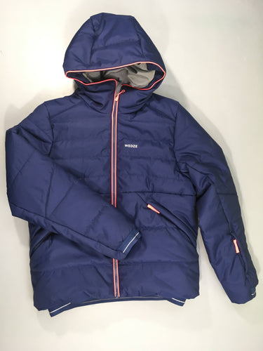Veste de ski bleu/rose à capuche, Wed'ze, état neuf, moins cher chez Petit Kiwi