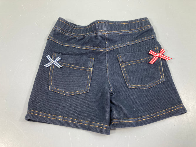 Short molleton denim foncé, Deux par Deux, moins cher chez Petit Kiwi