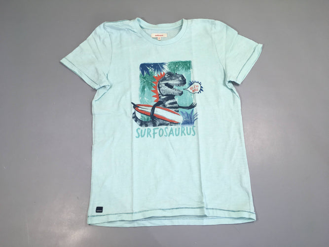 T-shirt m.c turquoise Dino J'ai pied!, moins cher chez Petit Kiwi