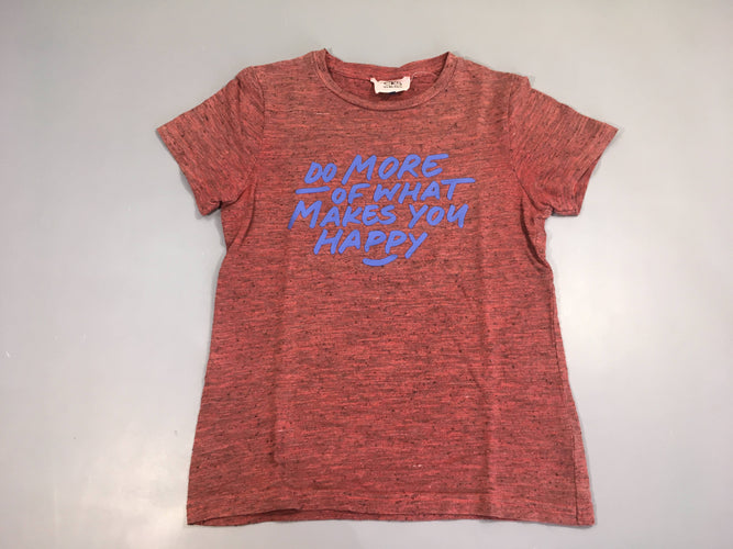 T-shirt m.c rouge-brun flammé moucheté texturé MORE, moins cher chez Petit Kiwi