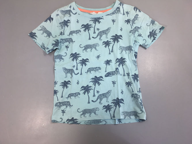 T-shirt m.c bleu panthères, moins cher chez Petit Kiwi