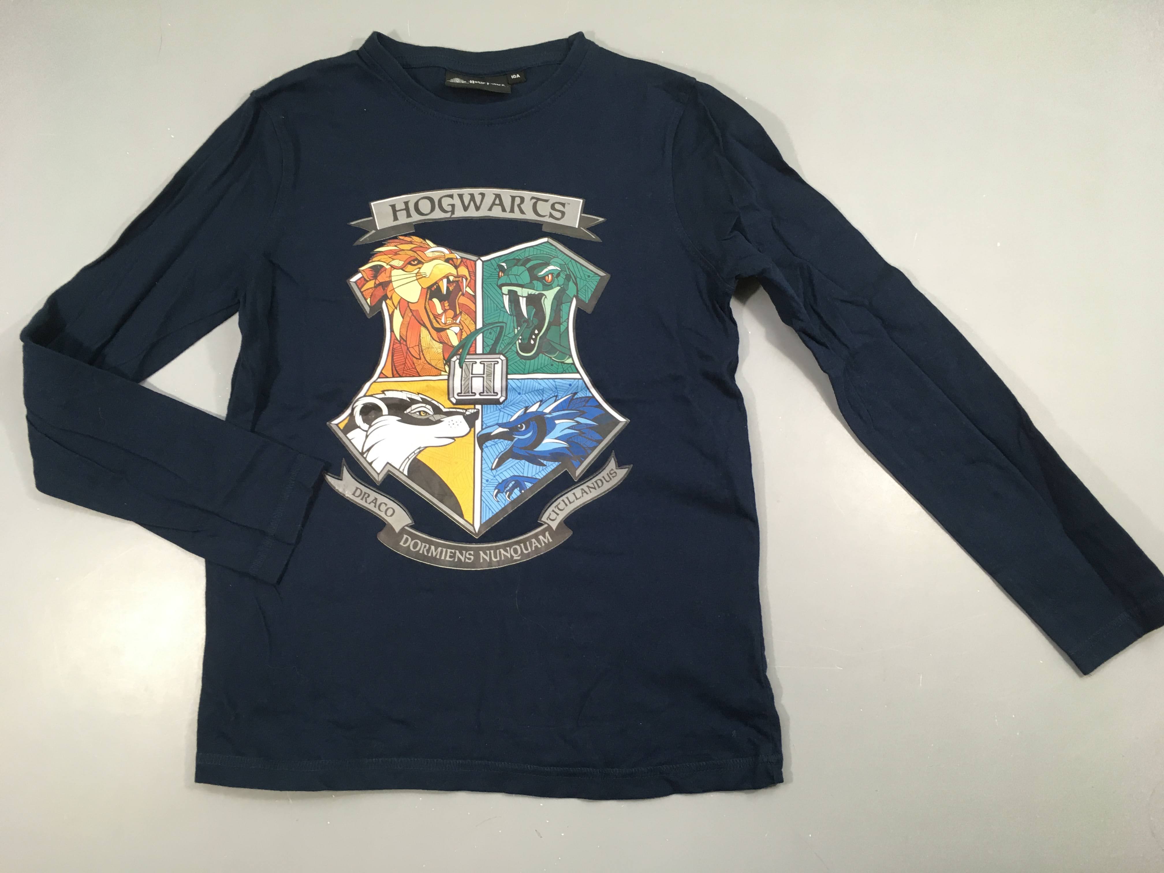 T-shirt m.l bleu foncé Hogwarts Harr.y Potter