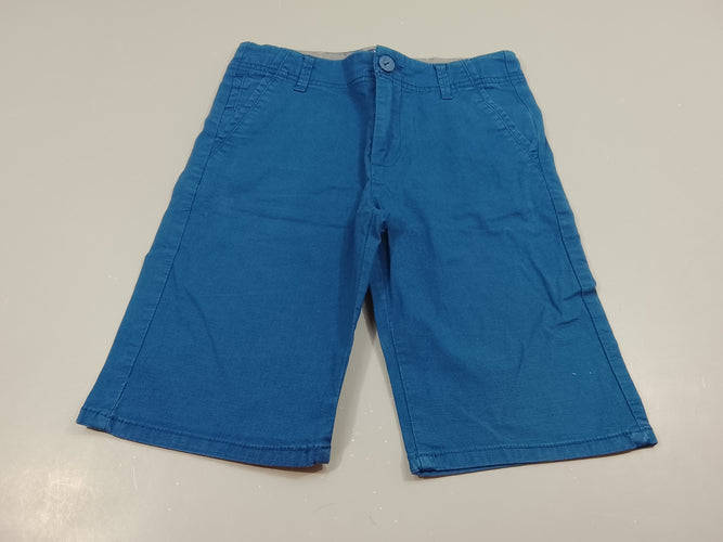Bermuda chino toile  bleu texturé, moins cher chez Petit Kiwi