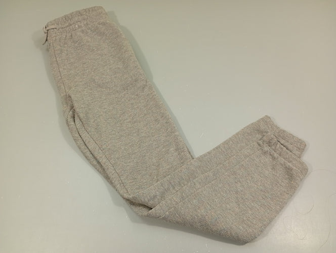 Pantalon jogging gris  chiné, fine paillettes de couleurs, légèrement bouloché, moins cher chez Petit Kiwi