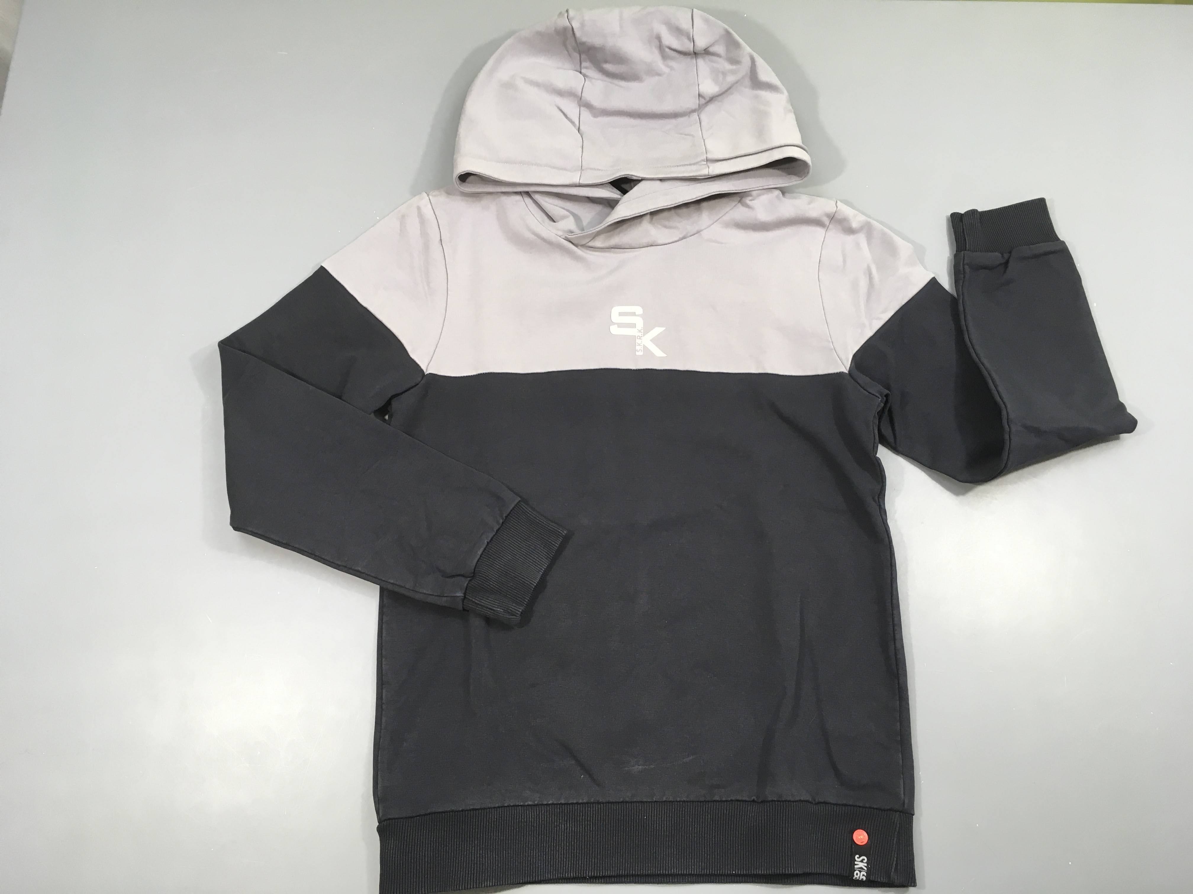 Sweat à capuche  bleu-gris SKRK