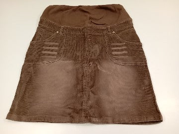 Jupe de grossesse velours côtelé brun, moins cher chez Petit Kiwi