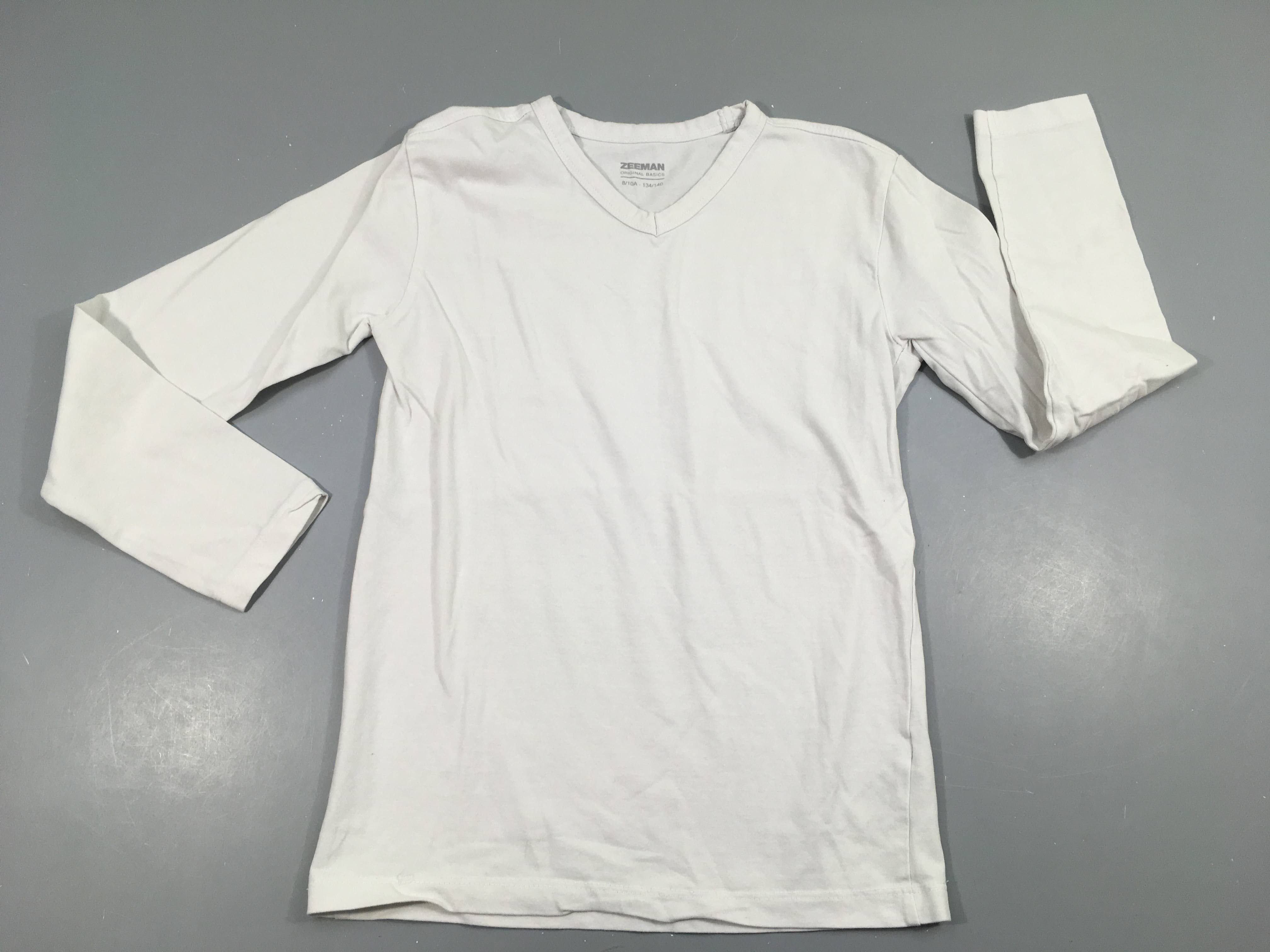 Chemisette m.l blanc col v