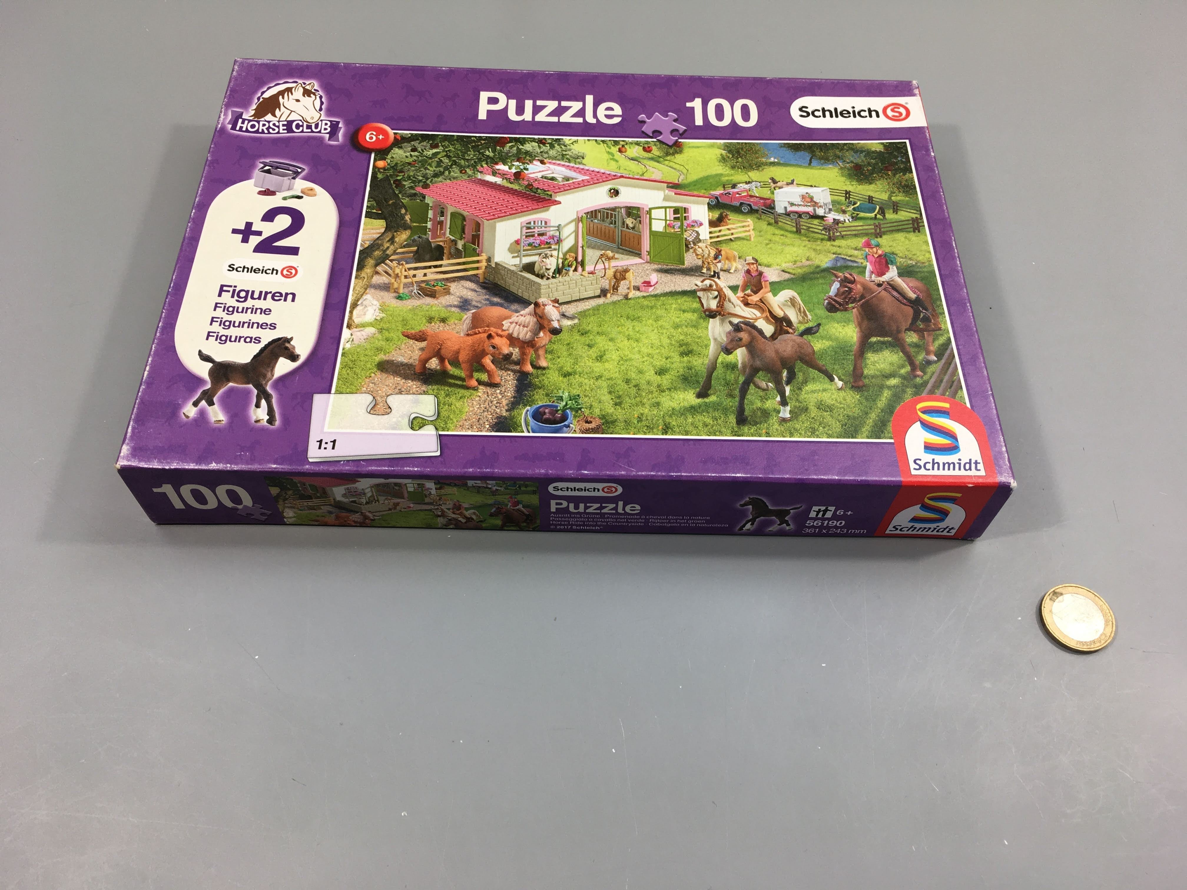 Puzzle 100 pcs écurie - sans figurines Schmidt - complet