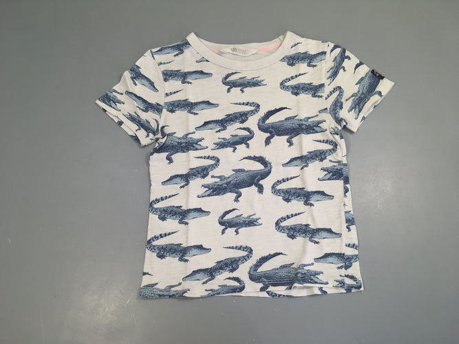 T-shirt m.c blanc crocos, moins cher chez Petit Kiwi