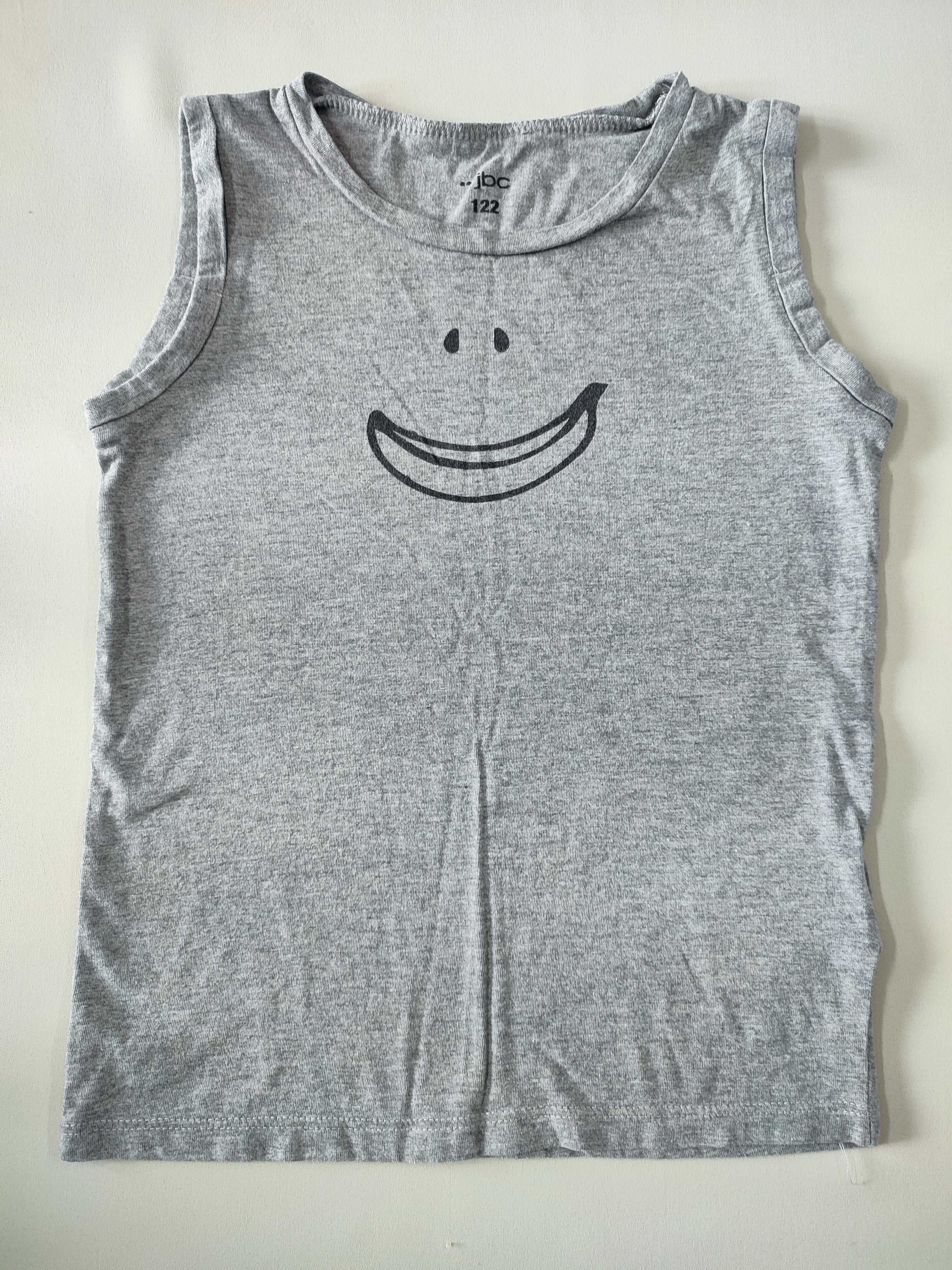 Débardeur gris sourire banane