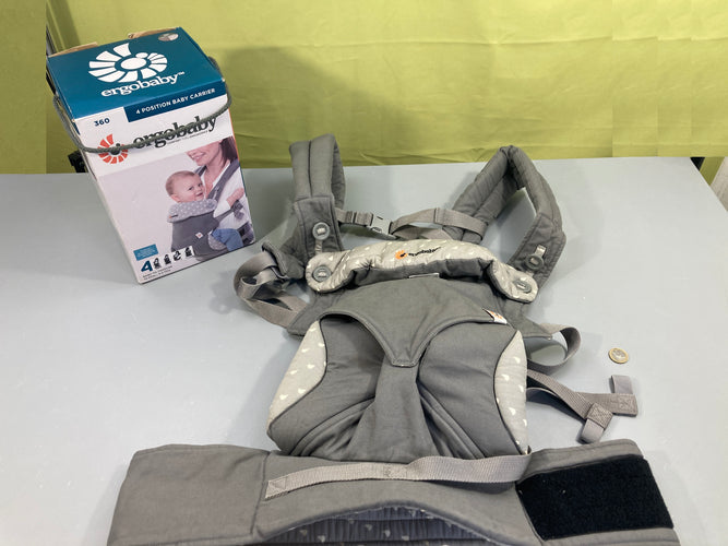 Ergobaby-Porte bébé ergonomique 360° 4 positions gris-Auréoles à relaver., moins cher chez Petit Kiwi