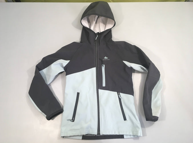 Veste softsheel gris turquoise Quechua, moins cher chez Petit Kiwi
