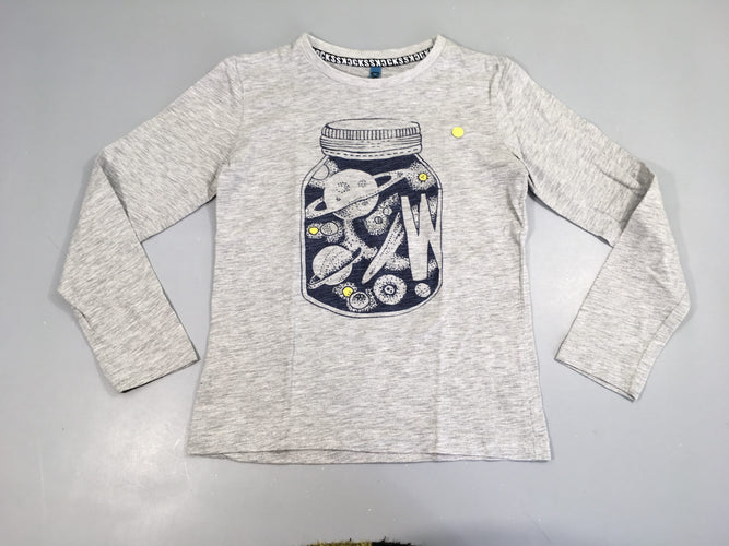 T-shirt m.l gris chiné bocal Boutons jaune Bouloché, moins cher chez Petit Kiwi