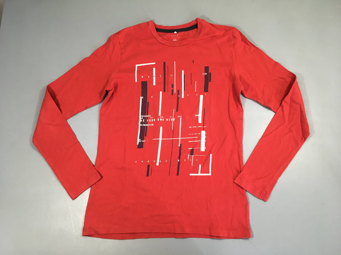 T-shirt m.l rouge traits, moins cher chez Petit Kiwi